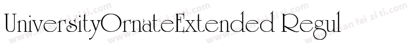 UniversityOrnateExtended Regular字体转换